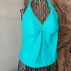 Lands’ End Tankini Halter Swim Top only 12.